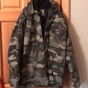 Denim  lined camouflage jacket